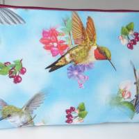Kosmetiktasche Kolibri, groß mit Innentaschen Bild 4