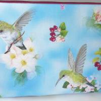 Kosmetiktasche Kolibri, groß mit Innentaschen Bild 5