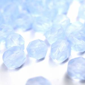 20 Matte Sapphire böhmische Perlen 6mm, tschechische feuerpolierte facettierte Glasperlen DIY Glasschliff Bild 3