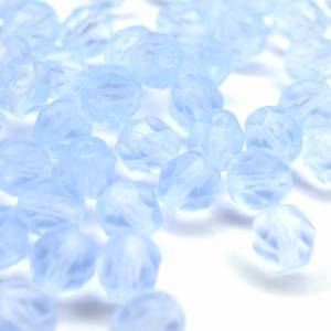 20 Matte Sapphire böhmische Perlen 6mm, tschechische feuerpolierte facettierte Glasperlen DIY Glasschliff Bild 5
