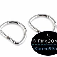 2 D-Ringe 20mm #3 silber Bild 1