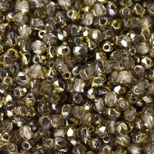 50 Crystal Amber böhmische Perlen 3mm, tschechische feuerpolierte facettierte Glasperlen DIY Glasschliff Bild 3