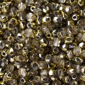 50 Crystal Amber böhmische Perlen 3mm, tschechische feuerpolierte facettierte Glasperlen DIY Glasschliff Bild 4