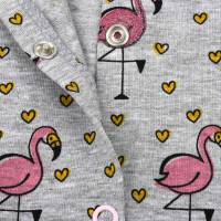 Baby Frühchen Mädchen Overall Jumpsuit Einteiler Schlafanzug Spieler "Verliebte Flamingos" Geschenk Geburt Bild 2