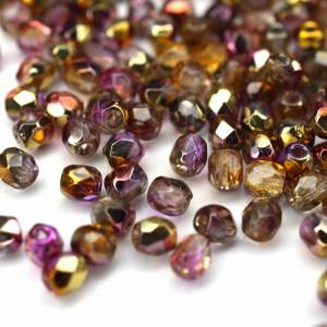 50 Sunny Magic Embers böhmische Perlen 3mm, tschechische feuerpolierte facettierte Glasperlen DIY Glasschliff Bild 5