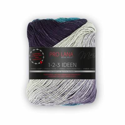 Pro Lana  1-2-3 Ideen 100g Baumwolle 10 schwarz/grau/türkis