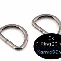 2 D-Ringe 20mm #3 schwarz Bild 1