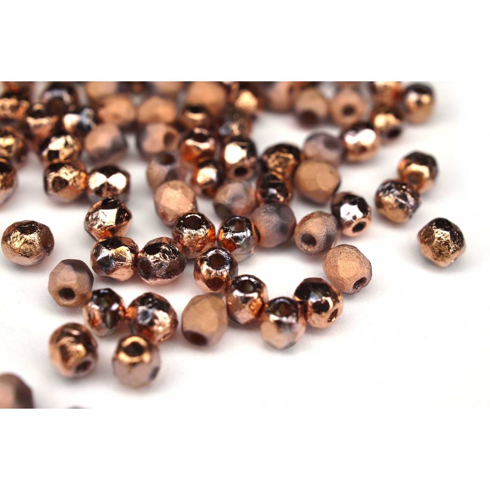 50 Crystal Etched Capri Gold Full böhmische Perlen 3mm, tschechische feuerpolierte facettierte Glasperlen DIY Glasschlif Bild 1