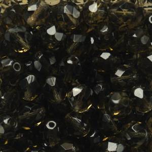 10 Black Diamond böhmische Perlen 8mm, tschechische feuerpolierte facettierte Glasperlen DIY Glasschliff Bild 2