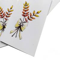 50 kleine Karten floral | Botanik Weizen | Aquarell Zeichnung | Dankeskarte | kleine Kärtchen Bild 3