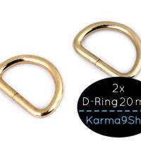 2 D-Ringe 20mm #3 gold Bild 1