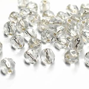 20 Silver Line Crystal böhmische Perlen 6mm, tschechische feuerpolierte facettierte Glasperlen DIY Glasschliff Bild 1