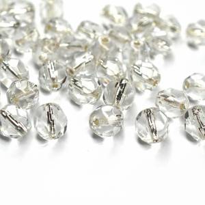 20 Silver Line Crystal böhmische Perlen 6mm, tschechische feuerpolierte facettierte Glasperlen DIY Glasschliff Bild 2