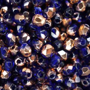 50 Cobol Capri Gold böhmische Perlen 3mm, tschechische feuerpolierte facettierte Glasperlen DIY Glasschliff Bild 4