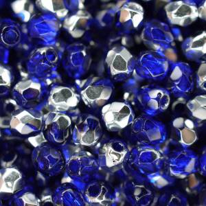 50 Cobol Labrador böhmische Perlen 3mm, tschechische feuerpolierte facettierte Glasperlen DIY Glasschliff Bild 2