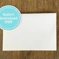 Briefumschlag C6, Kuvert, Umschlag zum selber basteln, sofort Download als PDF Bild 1