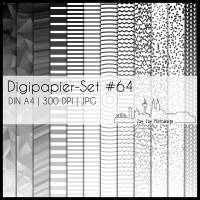Digipapier Set #64 (schwarz, grau, weiß) abstrakte & geometrische Formen  zum ausdrucken, plotten & mehr