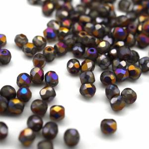 50 Crystal Full Sliperit Matted böhmische Perlen 3mm, tschechische feuerpolierte facettierte Glasperlen DIY Glasschliff Bild 3