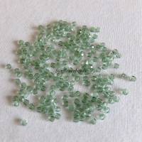 50 Glasschliffperlen 3 mm, schilfgrün, grün Bild 1