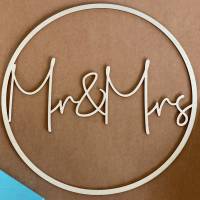 Ring "Mr & Mrs" aus Holz Bild 1