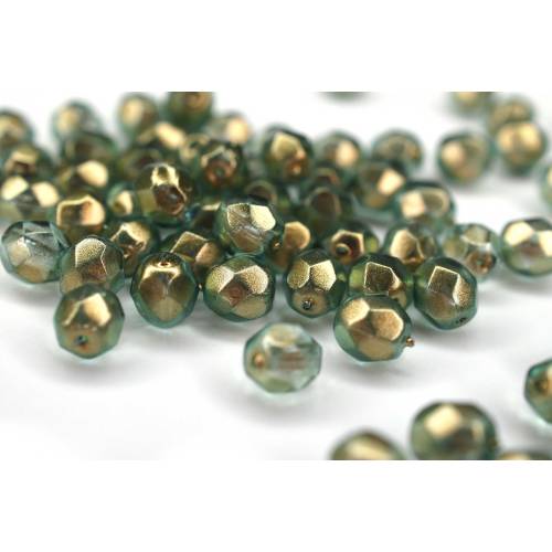 20 Halo Heavens böhmische Perlen 6mm, tschechische feuerpolierte facettierte Glasperlen DIY Glasschliff