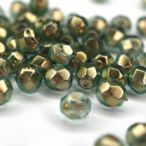 20 Halo Heavens böhmische Perlen 6mm, tschechische feuerpolierte facettierte Glasperlen DIY Glasschliff Bild 1