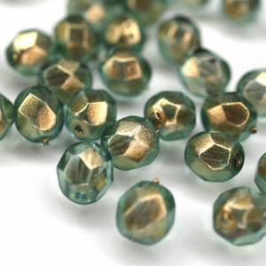 20 Halo Heavens böhmische Perlen 6mm, tschechische feuerpolierte facettierte Glasperlen DIY Glasschliff Bild 2