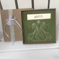 Geschenkbox zur Hochzeit Geldgeschenk Gutscheinbox ..für zwei Frauen... Karte aus Filz ... Bild 4