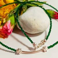 Zierliche Halskette aus grünem Spinell Bild 3