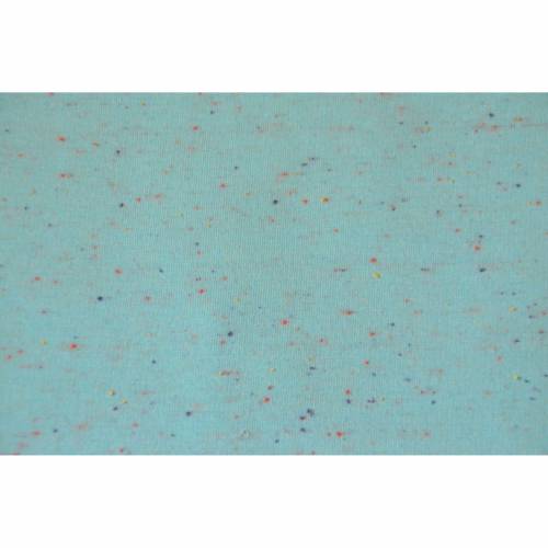 Sweat Melange Tweed hellblau aqua 50 x 150 cm Stoff Nähen Hoodie