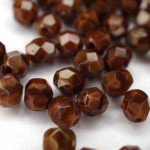 20 Dark Caramel böhmische Perlen 6mm, tschechische feuerpolierte facettierte Glasperlen DIY Glasschliff Bild 2
