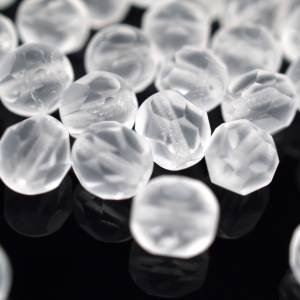 20 Matte Crystal böhmische Perlen 6mm, tschechische feuerpolierte facettierte Glasperlen DIY Glasschliff Bild 1