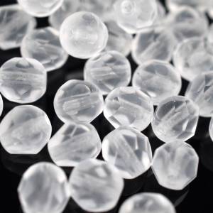 20 Matte Crystal böhmische Perlen 6mm, tschechische feuerpolierte facettierte Glasperlen DIY Glasschliff Bild 2