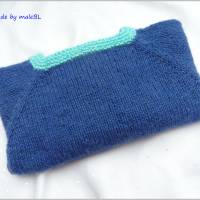 Babypullover aus  Baumwolle, Wolle, Alpaka, Blau, Gr. 62 Bild 5