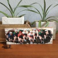 Wettkampf Rennrad Miniaturen Holzbild - Weinkisten Upcycling, 9x23 cm, Wanddeko, Shabby Style, Dekoration, Wandbild Bild 1