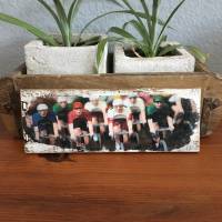 Wettkampf Rennrad Miniaturen Holzbild - Weinkisten Upcycling, 9x23 cm, Wanddeko, Shabby Style, Dekoration, Wandbild Bild 9