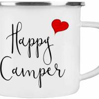 Camping-Emaille-Tasse HAPPY CAMPER ┊tolle Geschenkidee für Camper Bild 1