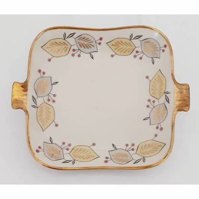 VINTAGE KONFEKTTELLER GOLDRAND 50er JAHRE WINTERLING MARKTLEUTHEN JUBILÄUM