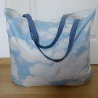 Shopper Bag XXL /  Stofftasche / Strandtasche  im trendy Style - "Wolke 7" Bild 3