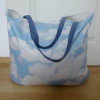 Shopper Bag XXL /  Stofftasche / Strandtasche  im trendy Style - "Wolke 7" Bild 4