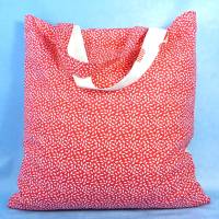 Einkaufsbeutel, Stofftasche, Baumwollbeutel faltbar *Erdbeeren* Bild 2