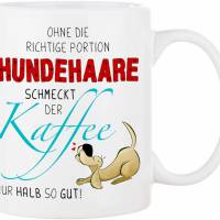 Hunde-Tasse HUNDEHAARE - Kaffeetasse Bürotasse - tolle Geschenkidee für Hundeliebhaber Bild 1