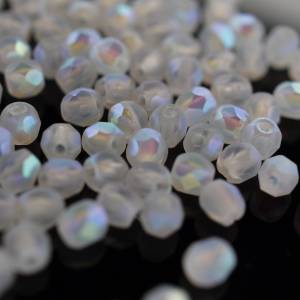 50 Crystal Full AB Matted böhmische Perlen 3mm, tschechische feuerpolierte facettierte Glasperlen DIY Glasschliff Bild 5