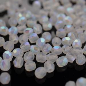 50 Crystal Full AB Matted böhmische Perlen 3mm, tschechische feuerpolierte facettierte Glasperlen DIY Glasschliff Bild 6