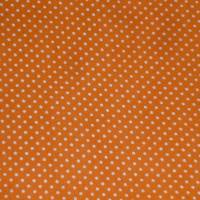 8,90 EUR/m Stoff Baumwolle - Punkte weiß auf orange 2mm Bild 1