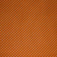 8,90 EUR/m Stoff Baumwolle - Punkte weiß auf orange 2mm Bild 2