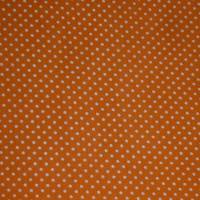8,90 EUR/m Stoff Baumwolle - Punkte weiß auf orange 2mm Bild 3
