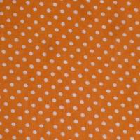 8,90 EUR/m Stoff Baumwolle - Punkte weiß auf orange 2mm Bild 5
