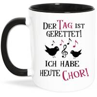 Chor Sprüche Tasse, Geschenk für Chorleiter Chorleiterin Chormitglied, Sängerin Sänger Becher, Noten, Notenschlüssel Bild 1