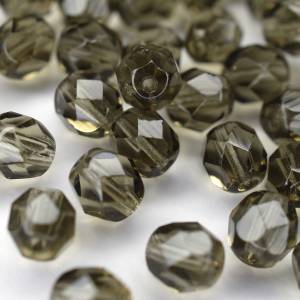 20 Black Diamond böhmische Perlen 6mm, tschechische feuerpolierte facettierte Glasperlen DIY Glasschliff Bild 2